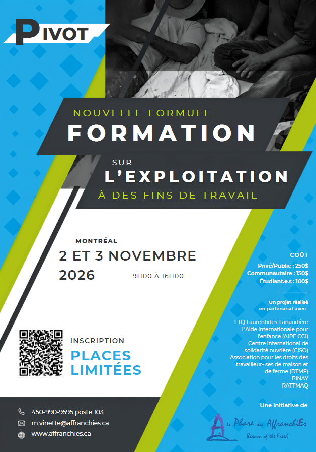 Image de l'article Formation de deux jours – Intervenir et collaborer en contexte de traite de personnes à des fins d’exploitation du travail (EFT)