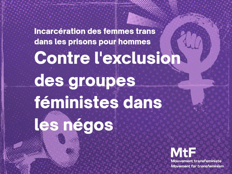 Image de l'article Le MtF et la FFQ dénoncent l’exclusion des groupes de femmes dans les négociations concernant l’incarcération des femmes trans dans les prisons pour hommes