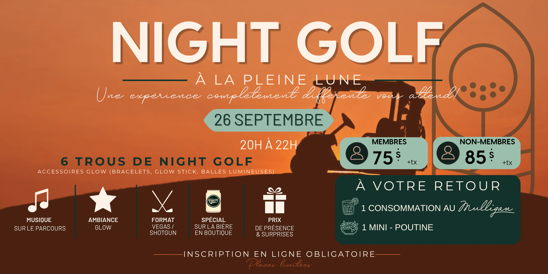 Image de l'article Night Golf au Golf St-Donat