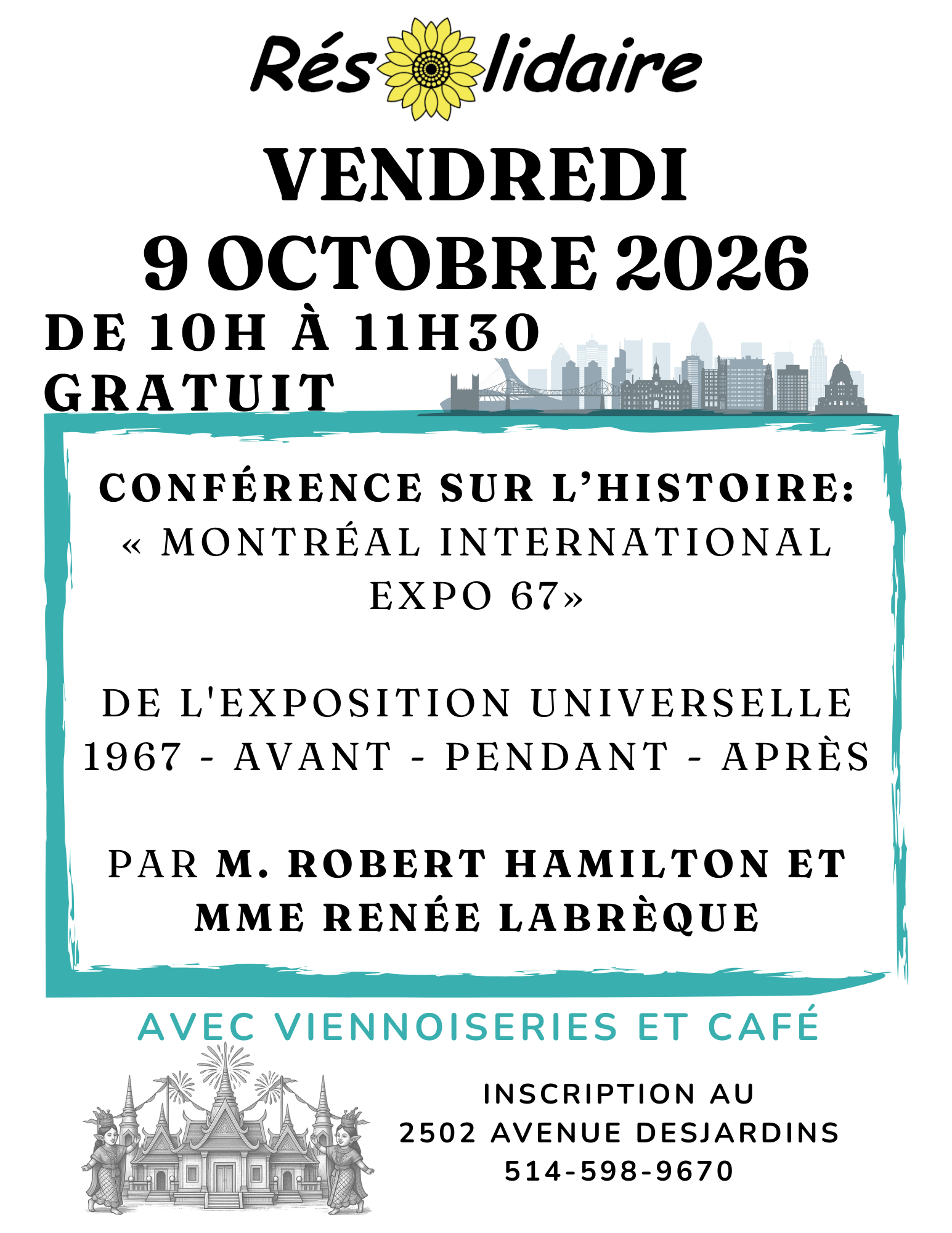 Image de l'article Conférence sur l’histoire « Montréal International – Expo 67 »